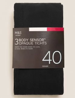 M&S Collection 3pk 40 Denier Body Sensorâ„¢ Tights
