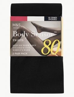 M&S Collection 2pk 80 Denier Body Sensorâ„¢ Tights