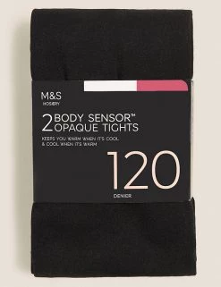 M&S Collection 2pk 120 Denier Body Sensorâ„¢ Tights