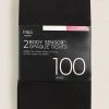 M&S Collection 2pk 100 Denier Body Sensor™ Opaque Tights -Outlet The Tidy Tots Store SD 02 T60 2263 Y0 X EC 0