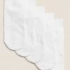 M&S Collection Socks & Tights 5pk Of Cushioned Trainer Liner Socks -Outlet The Tidy Tots Store SD 04 T64 0525 Z0 X EC 0