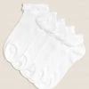 M&S Collection Socks & Tights 5pk Of Frill Trainer Liners -Outlet The Tidy Tots Store SD 04 T64 2012S Z0 X EC 0