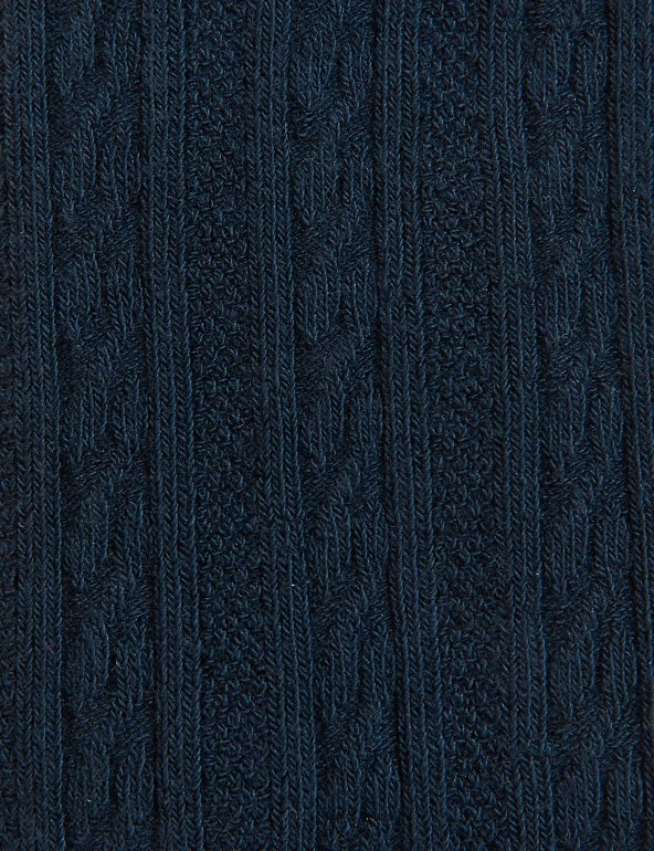 M&S Collection Socks & Tights 3pk Of Cable Knit Tights 4 M&S Collection Socks & Tights 3pk Of Cable Knit Tights - Image 2