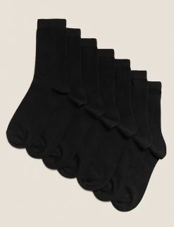 M&S Collection 7pk Of Ankle School Socks