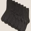 M&S Collection 7pk Of Ankle School Socks -Outlet The Tidy Tots Store SD 04 T64 2034S UT X EC 0