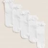 M&S Collection 5pk Cotton Rich Frill School Socks -Outlet The Tidy Tots Store SD 04 T64 2059S Z0 X EC 0