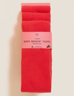 M&S Collection Socks & Tights 3pk Of Body Sensorâ„¢ School Tights