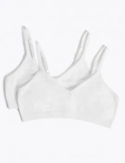 M&S Collection Underwear 2pk Seamfree Crop Tops (9-16 Yrs)