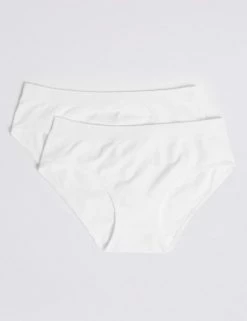 M&S Collection Underwear 2pk Seamfree Bikini Knickers (6-16 Yrs) -Outlet The Tidy Tots Store SD 04 T71 3478S Z0 X EC 1