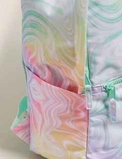 M&S Collection Accessories Kids' Water Repellent Marble Print School Backpack -Outlet The Tidy Tots Store SD 04 T72 6131B ZZ X EC 2