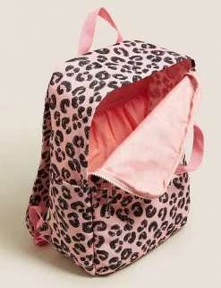 M&S Collection Accessories Kids' Water Repellent Leopard School Backpack -Outlet The Tidy Tots Store SD 04 T72 6134B A0 X EC 3