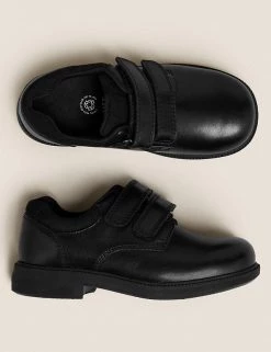 M&S Collection Kids’ Leather Riptape School Shoes (8 Small - 1 Large) -Outlet The Tidy Tots Store SD 04 T72 8542B Y0 X EC 1