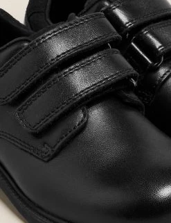 M&S Collection Kids’ Leather Riptape School Shoes (8 Small - 1 Large) -Outlet The Tidy Tots Store SD 04 T72 8542B Y0 X EC 2