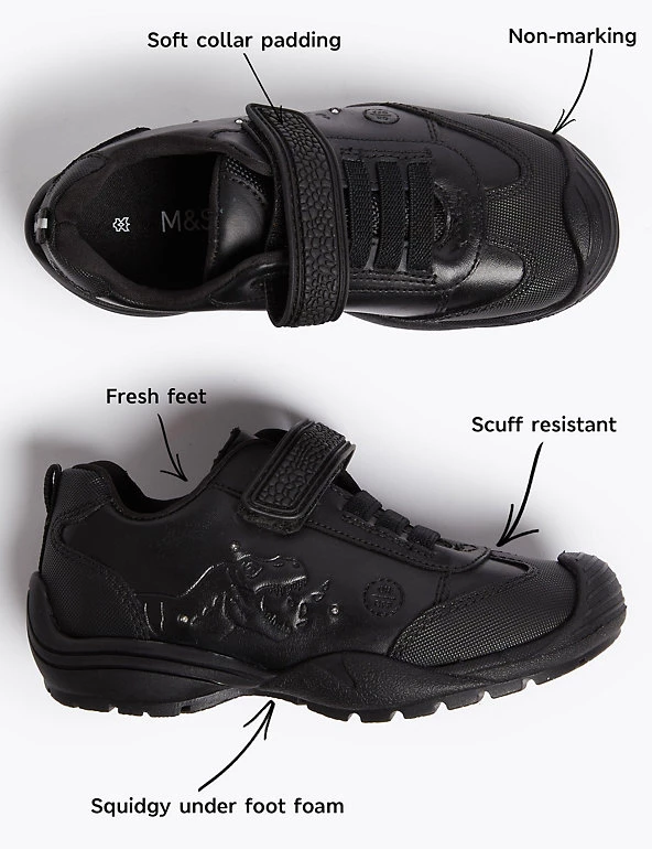 M&S Collection Kids' Leather Light Up Dino School Shoes (8 Small - 1 Large) 9 M&S Collection Kids' Leather Light Up Dino School Shoes (8 Small - 1 Large) - Image 7