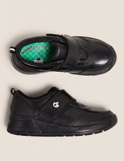 M&S Collection Kids' Leather Riptape Football School Shoes (8 Small - 1 Large) -Outlet The Tidy Tots Store SD 04 T72 8556B Y0 X EC 1