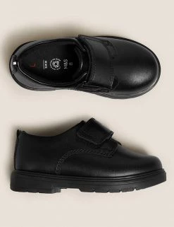 M&S Collection Kids' Leather Riptape School Shoes (8 Small - 1 Large) -Outlet The Tidy Tots Store SD 04 T72 8558B Y0 X EC 1