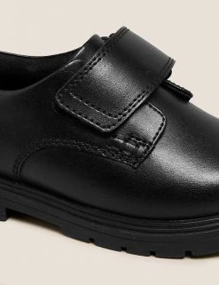 M&S Collection Kids' Leather Riptape School Shoes (8 Small - 1 Large) -Outlet The Tidy Tots Store SD 04 T72 8558B Y0 X EC 2