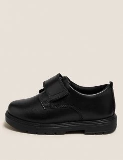 M&S Collection Kids' Leather Riptape School Shoes (8 Small - 1 Large) -Outlet The Tidy Tots Store SD 04 T72 8558B Y0 X EC 4