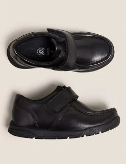 Kids' Leather Riptape School Shoes (8 Small - 1 Large) 10 Kids' Leather Riptape School Shoes (8 Small - 1 Large) -Outlet The Tidy Tots Store SD 04 T72 8589B Y0 X EC 1