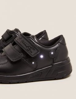 M&S Collection Footwear Kids' Leather Light Up Riptape School Shoes (8 Small - 1 Large) -Outlet The Tidy Tots Store SD 04 T72 8595B Y0 X EC 2