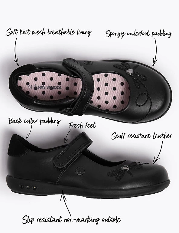 M&S Collection Kids’ Leather Flashing Light School Shoes (8 Small -1 Large) 4 M&S Collection Kids’ Leather Flashing Light School Shoes (8 Small -1 Large) - Image 2
