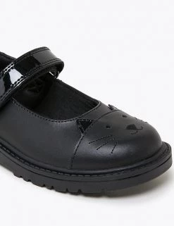 M&S Collection Kids' Leather Mary Jane Cat School Shoes (8 Small - 1 Large) -Outlet The Tidy Tots Store SD 04 T72 8662B Y0 X EC 2