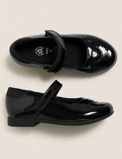 M&S Collection Kids' Leather Riptape School Shoes (8 Small - 1 Large) -Outlet The Tidy Tots Store SD 04 T72 8665B Y0 X EC 1