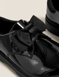 M&S Collection Kids' Leather Freshfeet™ Bow School Shoes (8 Small - 1 Large) -Outlet The Tidy Tots Store SD 04 T72 8668B Y0 X EC 2