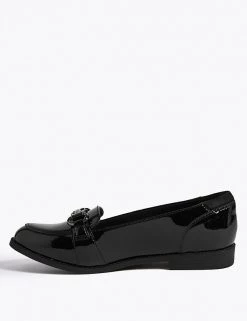 M&S Collection Shoes Kids Patent Leather Slip On Loafers (13 Small - 7 Large) -Outlet The Tidy Tots Store SD 04 T72 8751B Y0 X EC 1