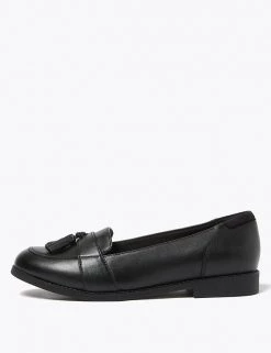 M&S Collection Shoes Kids' Leather Freshfeet™ Loafers (13 Small - 7 Large) -Outlet The Tidy Tots Store SD 04 T72 8755B Y0 X EC 1