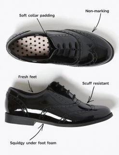 M&S Collection Kids' Leather Freshfeet™ School Shoes (13 Small - 7 Large) -Outlet The Tidy Tots Store SD 04 T72 8756B Y0 X EC 9