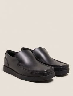 M&S Collection Kids' Leather Slip-on Loafer School Shoes (13 Small - 9 Large)