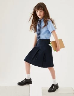 M&S Collection Skirts Girls' Permanent Pleats School Skirt (2-16 Yrs) -Outlet The Tidy Tots Store SD 04 T76 0132 F0 X EC 0