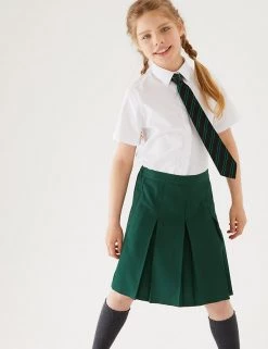 M&S Collection Skirts Girls' Permanent Pleats School Skirt (2-16 Yrs) -Outlet The Tidy Tots Store SD 04 T76 0132 J0 X EC 0