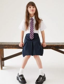 M&S Collection Skirts Girls' Slim Fit Permanent Pleats School Skirt (2-18 Yrs) -Outlet The Tidy Tots Store SD 04 T76 0137 F0 X EC 0