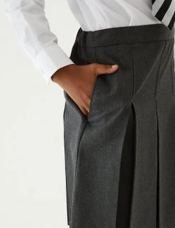 M&S Collection Skirts Girls' Plus Fit Permanent Pleats School Skirt (2-18 Yrs) -Outlet The Tidy Tots Store SD 04 T76 0140P T0 X EC 4
