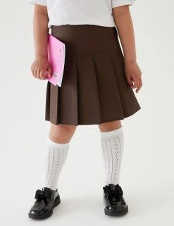M&S Collection 2pk Girls' Crease Resistant School Skirts (2-16 Yrs) -Outlet The Tidy Tots Store SD 04 T76 0197 N0 X EC 1