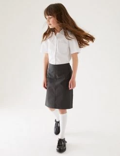M&S Collection Skirts Girls' Pure Cotton Skin Kind™ School Skirt (2-18 Yrs)