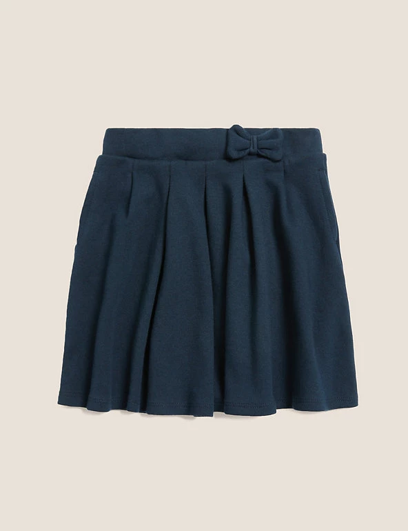 M&S Collection Skirts Girls' Cotton Pleated School Skirt (2-14 Yrs) 4 M&S Collection Skirts Girls' Cotton Pleated School Skirt (2-14 Yrs) - Image 2