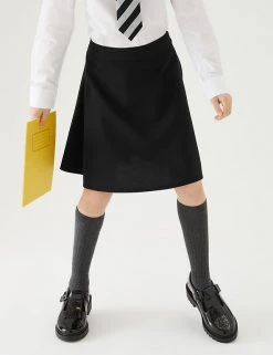 M&S Collection 2pk Girls' Regular Fit School Skater Skirts (2-18 Yrs) -Outlet The Tidy Tots Store SD 04 T76 0324 Y0 X EC 1