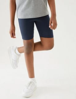 M&S Collection PE Kit 2pk Girls' Cotton With Stretch School Shorts (2-16 Yrs) -Outlet The Tidy Tots Store SD 04 T76 1033 F4 X EC 1