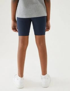 M&S Collection PE Kit 2pk Girls' Cotton With Stretch School Shorts (2-16 Yrs) -Outlet The Tidy Tots Store SD 04 T76 1033 F4 X EC 2