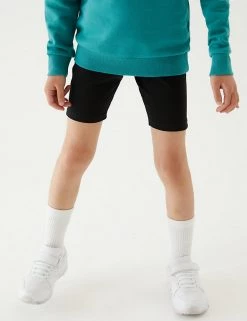 M&S Collection PE Kit 2pk Girls' Cotton With Stretch School Shorts (2-16 Yrs) -Outlet The Tidy Tots Store SD 04 T76 1033 Y0 X EC 1