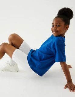 M&S Collection PE Kit 2pk Girls' Cotton With Stretch School Shorts (2-16 Yrs) -Outlet The Tidy Tots Store SD 04 T76 1033 Z0 X EC 0