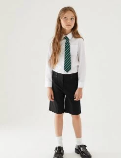 M&S Collection Girls' Regular Fit School Shorts (2-16 Yrs) -Outlet The Tidy Tots Store SD 04 T76 1231 Y0 X EC 0
