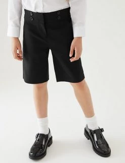 M&S Collection Girls' Regular Fit School Shorts (2-16 Yrs) -Outlet The Tidy Tots Store SD 04 T76 1231 Y0 X EC 1