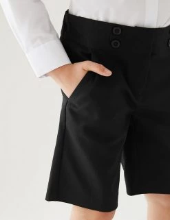 M&S Collection Girls' Regular Fit School Shorts (2-16 Yrs) -Outlet The Tidy Tots Store SD 04 T76 1231 Y0 X EC 4