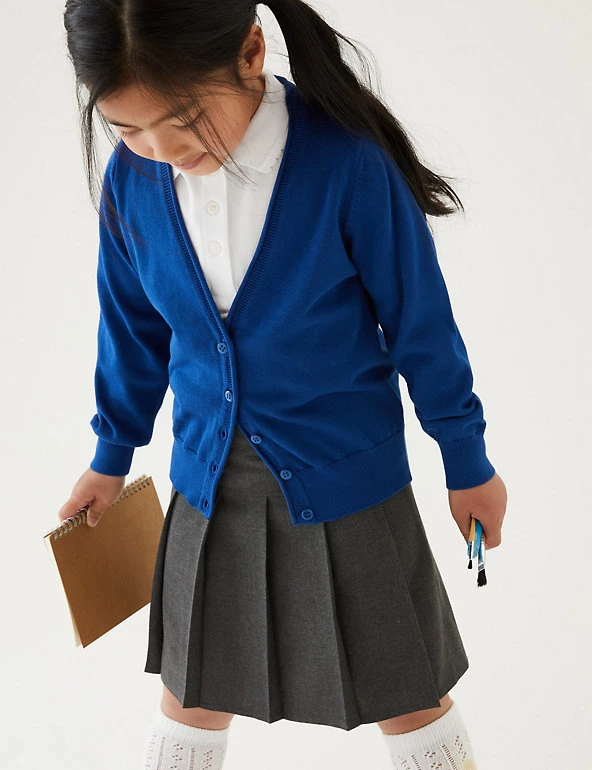 M&S Collection Cardigans 2pk Girls' Pure Cotton School Cardigan (3-18 Yrs) 27 M&S Collection Cardigans 2pk Girls' Pure Cotton School Cardigan (3-18 Yrs) - Image 25