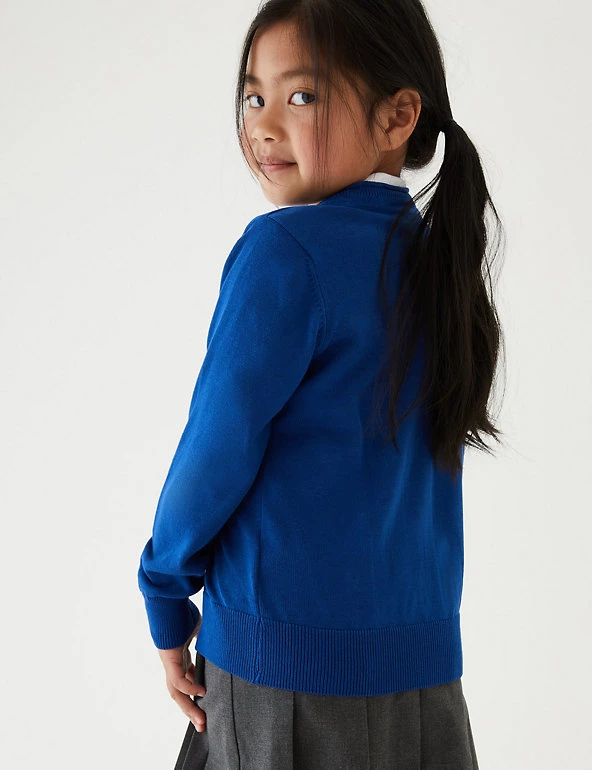 M&S Collection Cardigans 2pk Girls' Pure Cotton School Cardigan (3-18 Yrs) 30 M&S Collection Cardigans 2pk Girls' Pure Cotton School Cardigan (3-18 Yrs) - Image 28