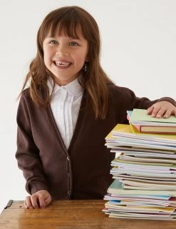 M&S Collection Cardigans 2pk Girls' Pure Cotton School Cardigan (3-18 Yrs) 46 M&S Collection Cardigans 2pk Girls' Pure Cotton School Cardigan (3-18 Yrs) -Outlet The Tidy Tots Store SD 04 T76 1371 N0 X EC 0